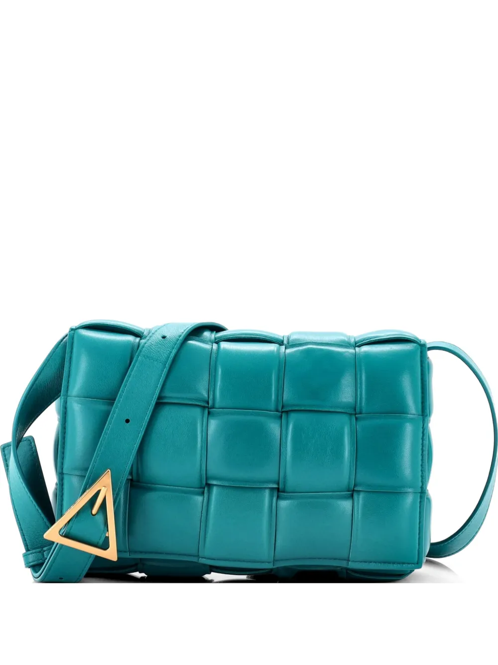 Bottega Veneta Pre-Owned Cassette Padded Maxi Intrecciato Leather crossbody bag - Blu