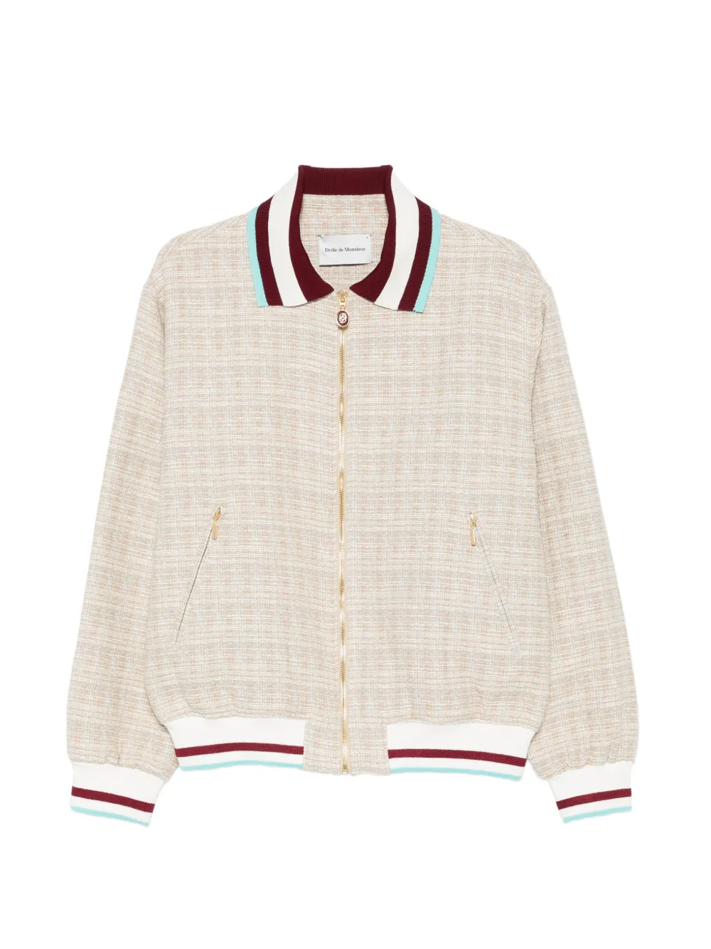 Drôle De Monsieur tweed bomber jacket - Toni neutri