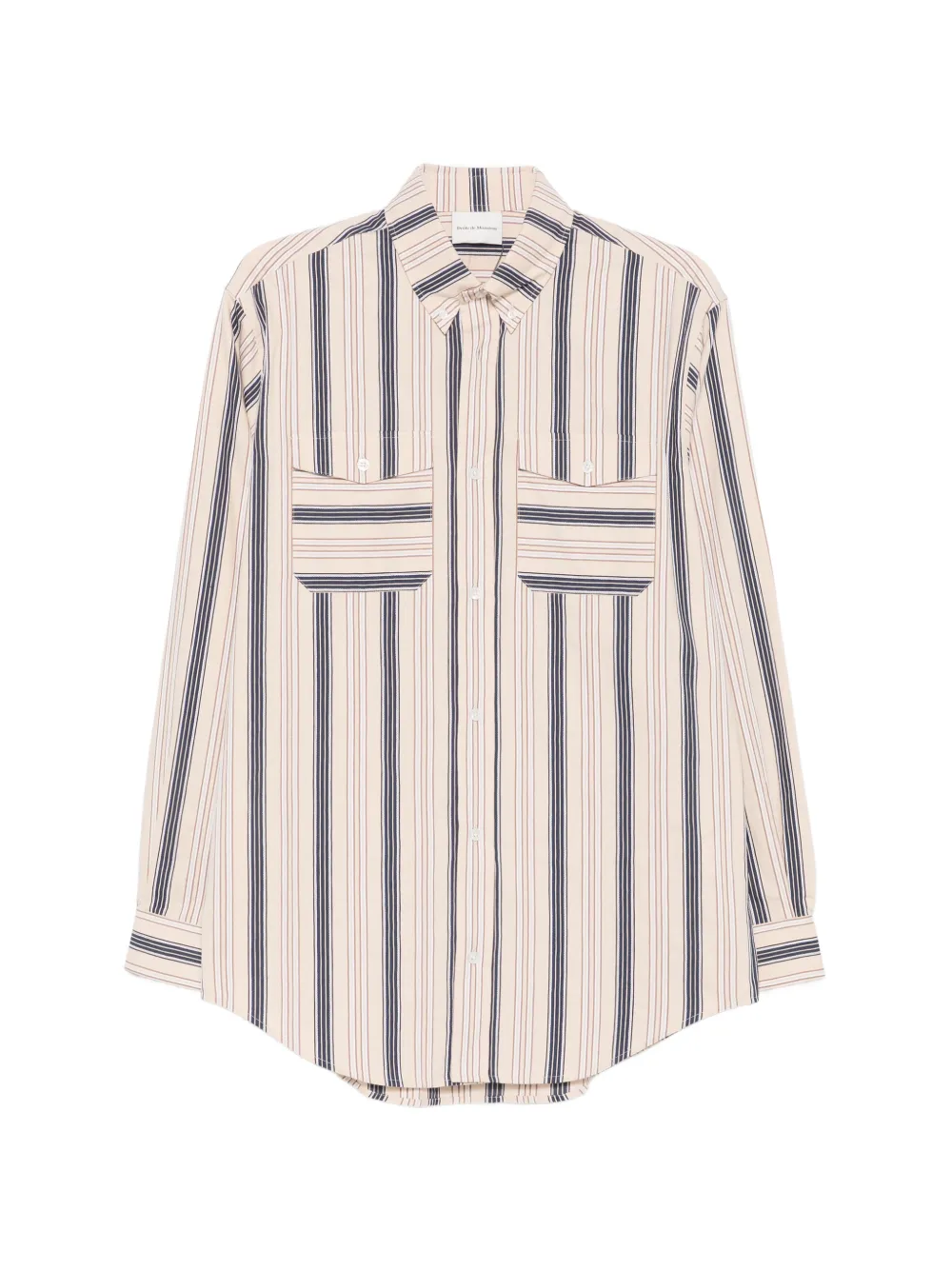 Drôle De Monsieur striped button-down shirt - Toni neutri