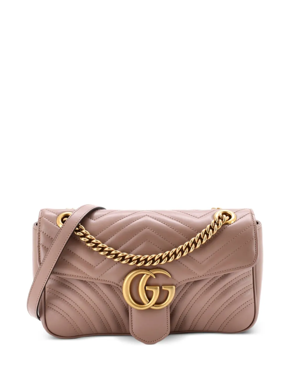 Gucci Pre-Owned GG Marmont Flap Bag Matelasse Leather Medium shoulder bag - Toni neutri