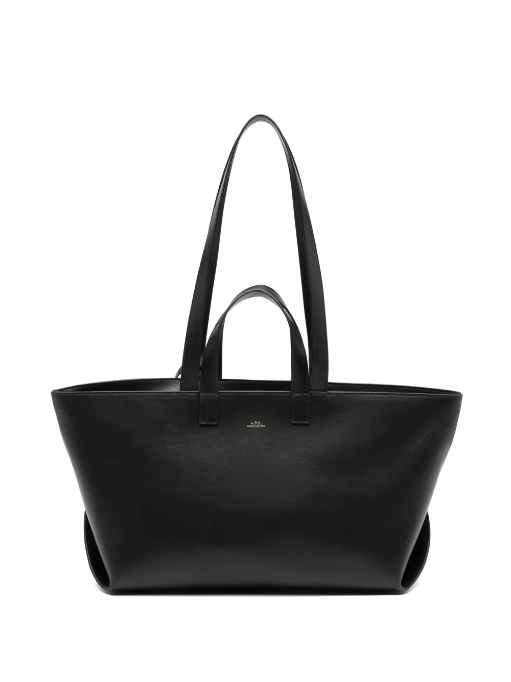 A.P.C. Le Drummer leather tote bag - Nero