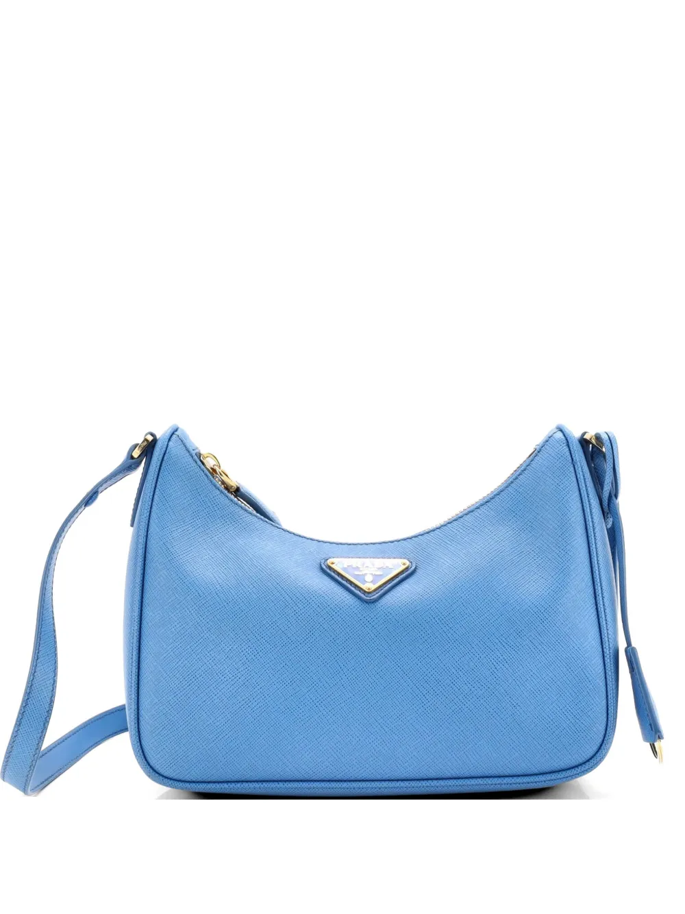 Prada Pre-Owned Re-Edition Hobo Saffiano Leather Mini shoulder bag - Blu