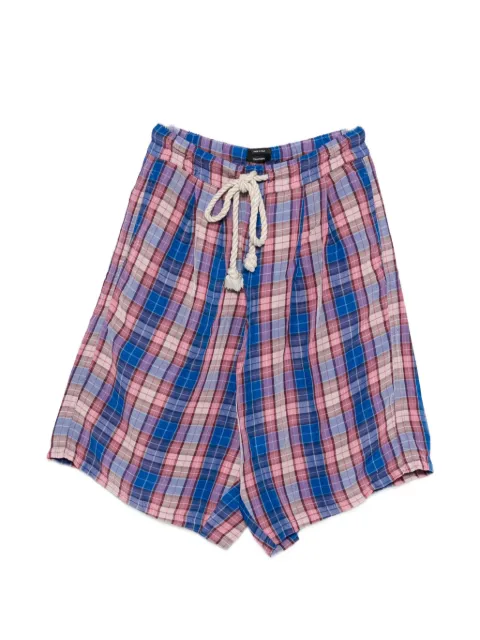 R13 plaid drawstring shorts
