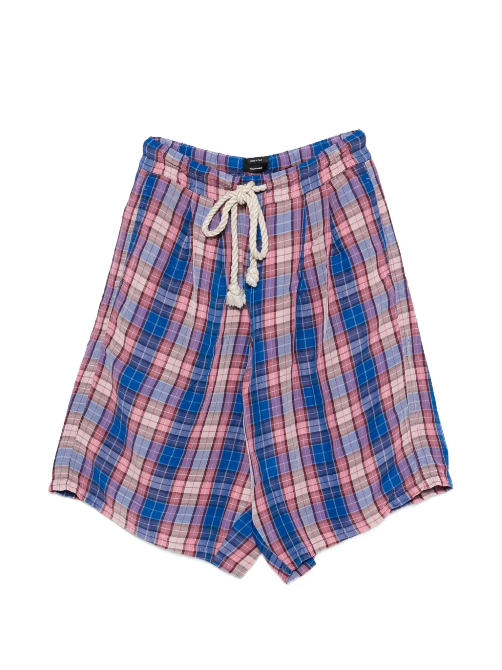R13 plaid drawstring shorts - Blue