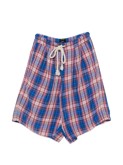 R13 plaid drawstring shorts