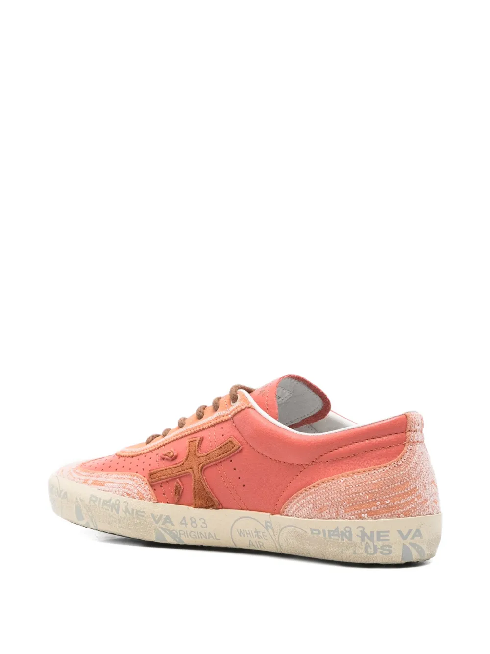 Premiata Davidd sequin-embellished sneakers Oranje