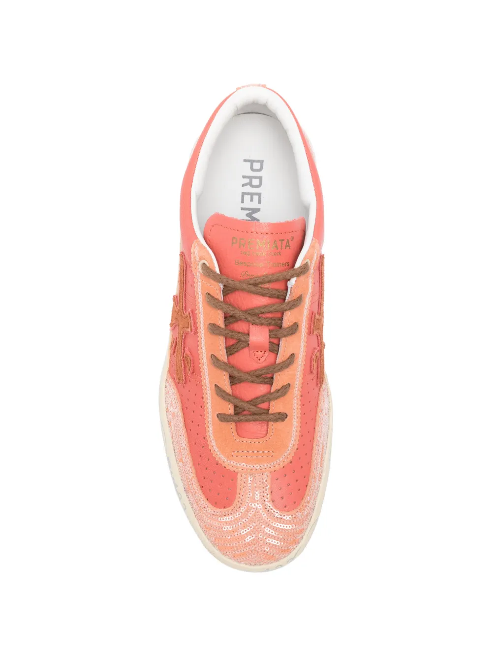 Premiata Davidd sequin-embellished sneakers Oranje