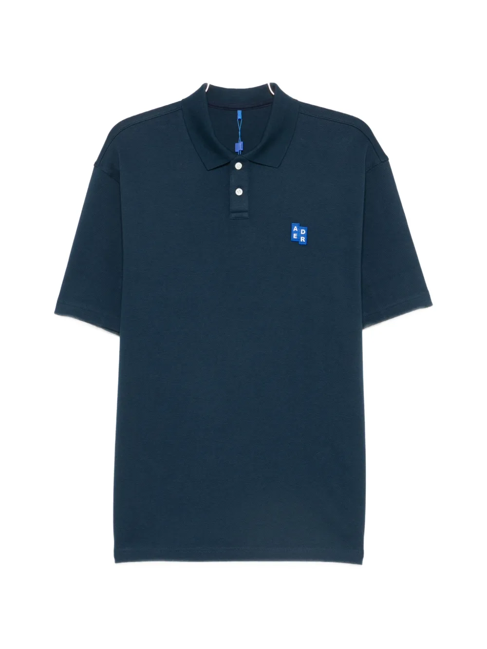 Ader Error Logo-patch Polo Shirt In Blue