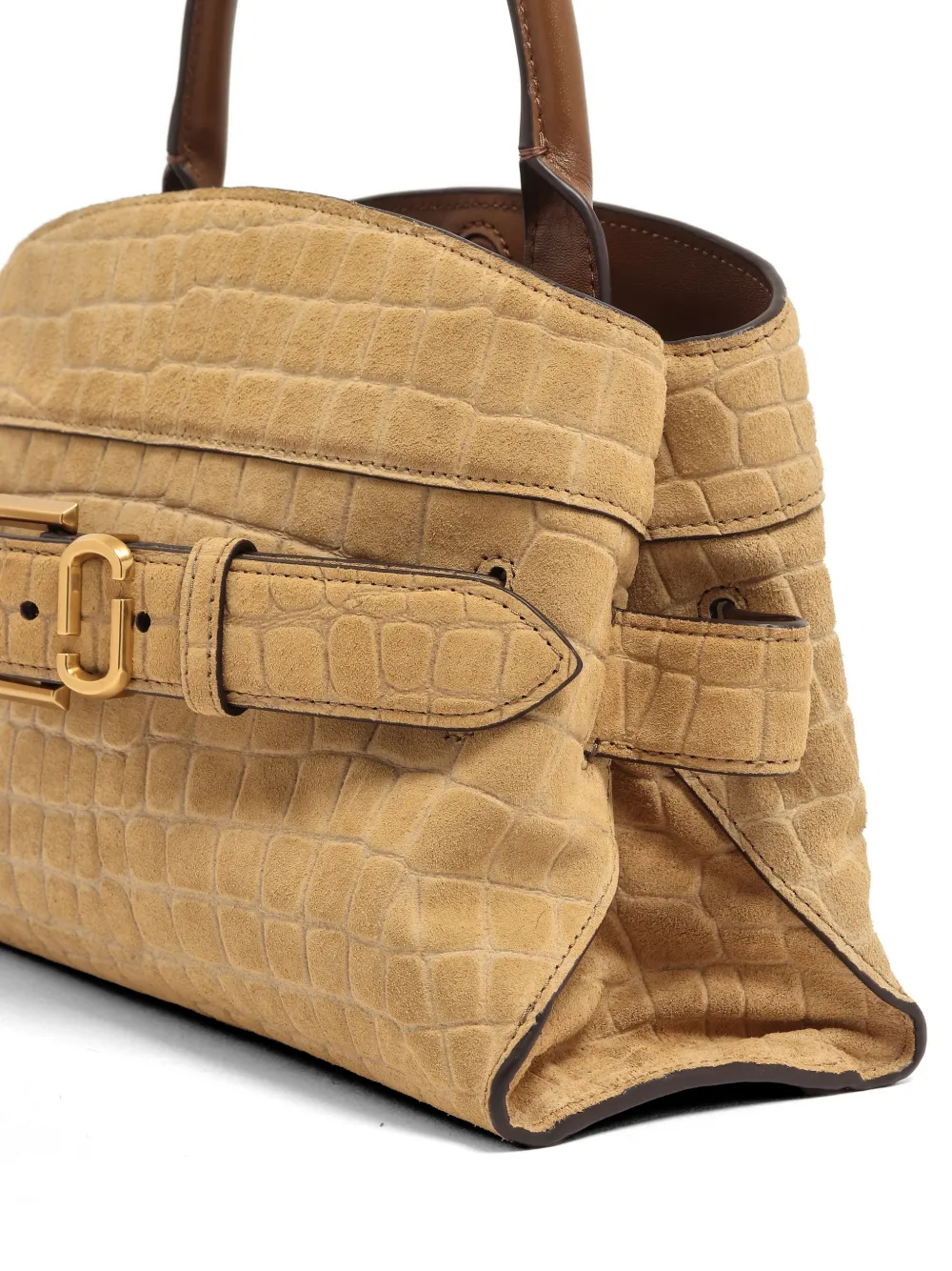 Marc Jacobs Shopper met krokodillen-reliëf en gesp Beige