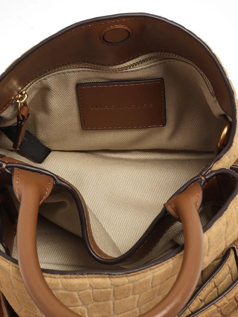 Marc Jacobs Shopper met krokodillen-reliëf en gesp Beige