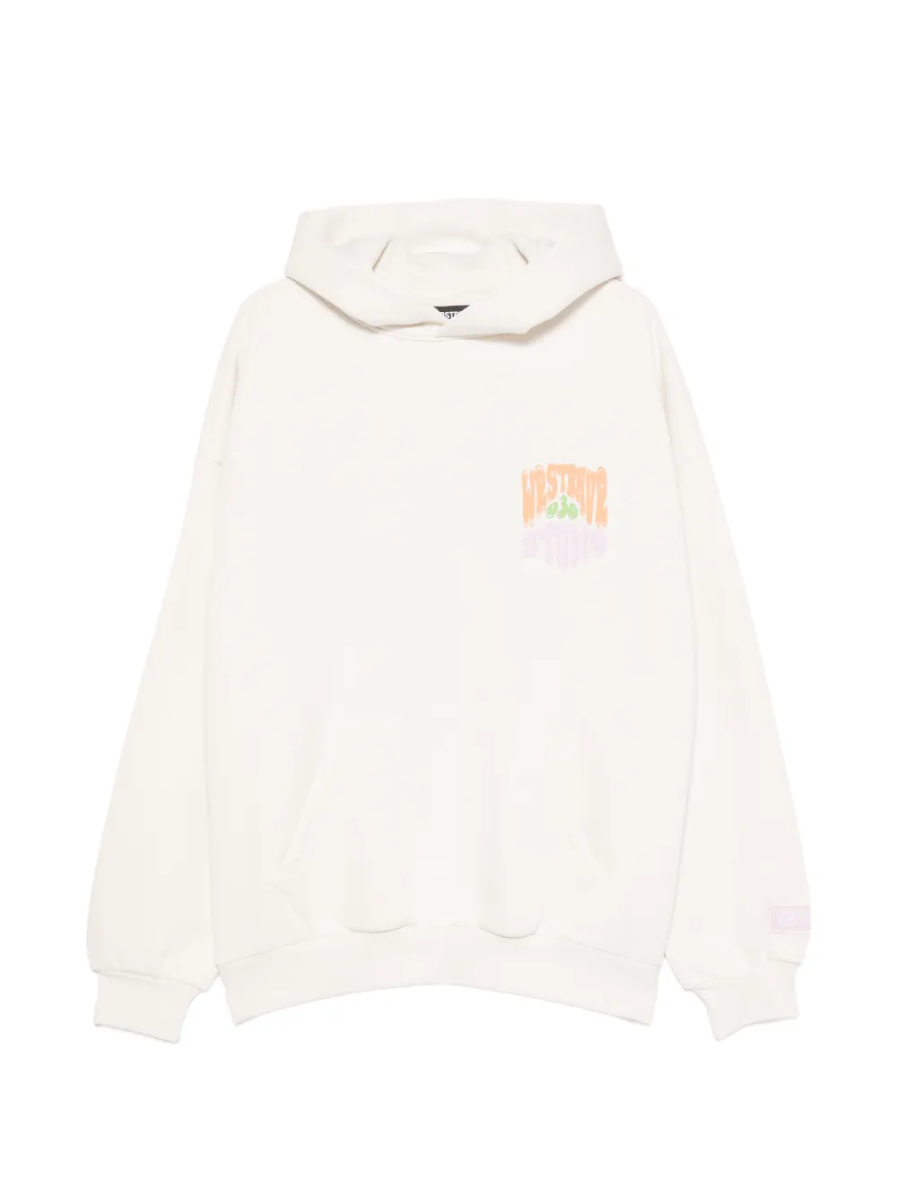 WRSTBHVR Flynn graphic-print hoodie - Toni neutri