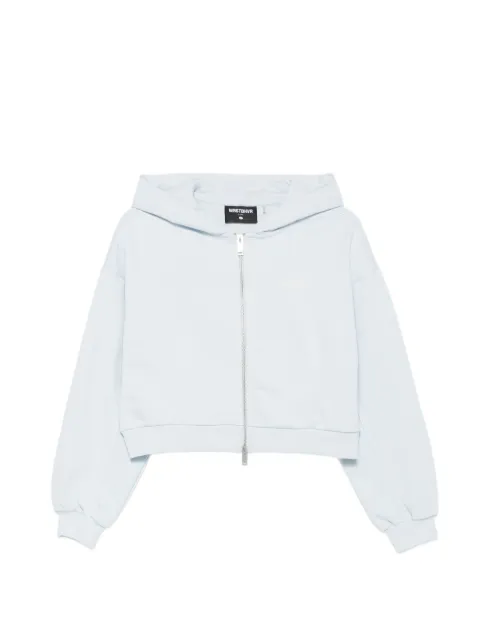 WRSTBHVR logo-print zip-up hoodie