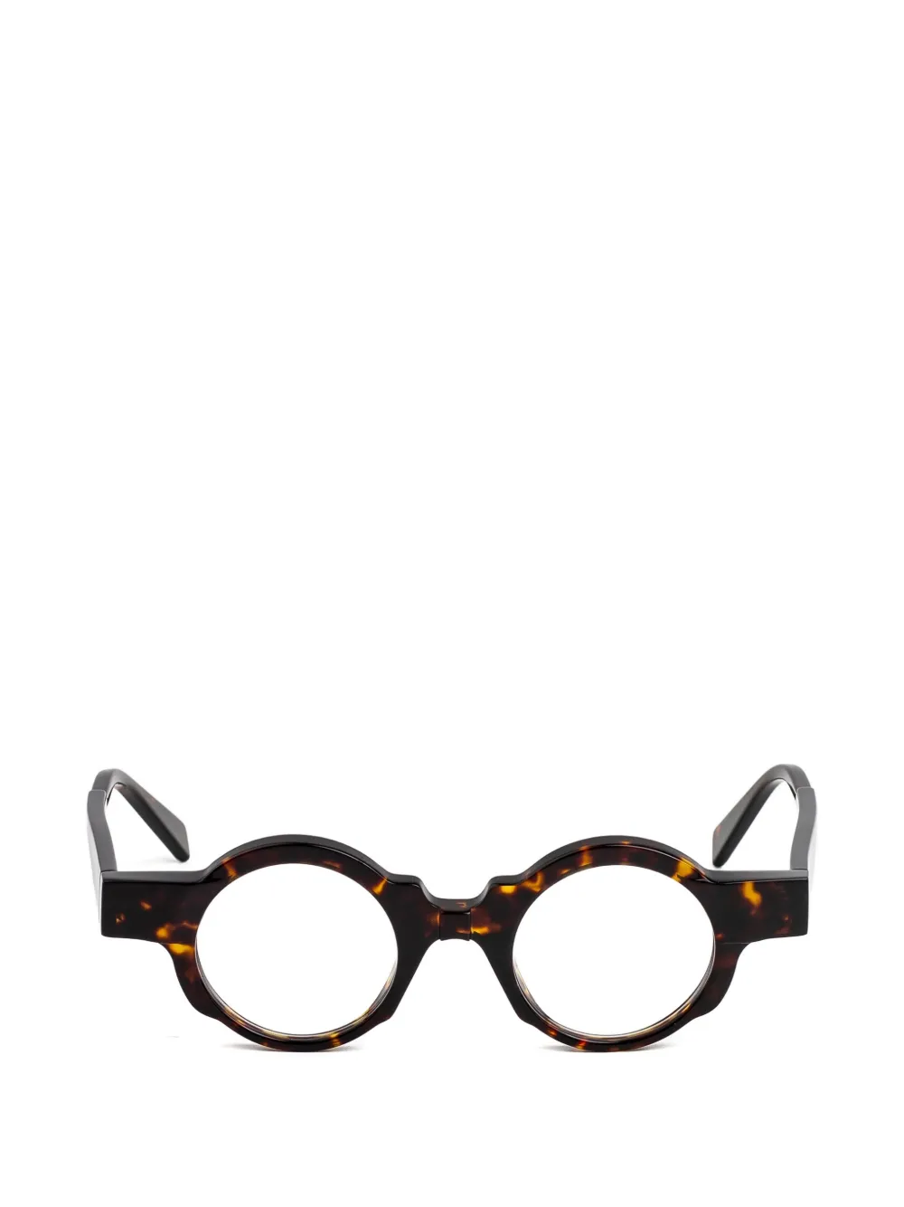 Kuboraum K32 round-frame glasses - Marrone