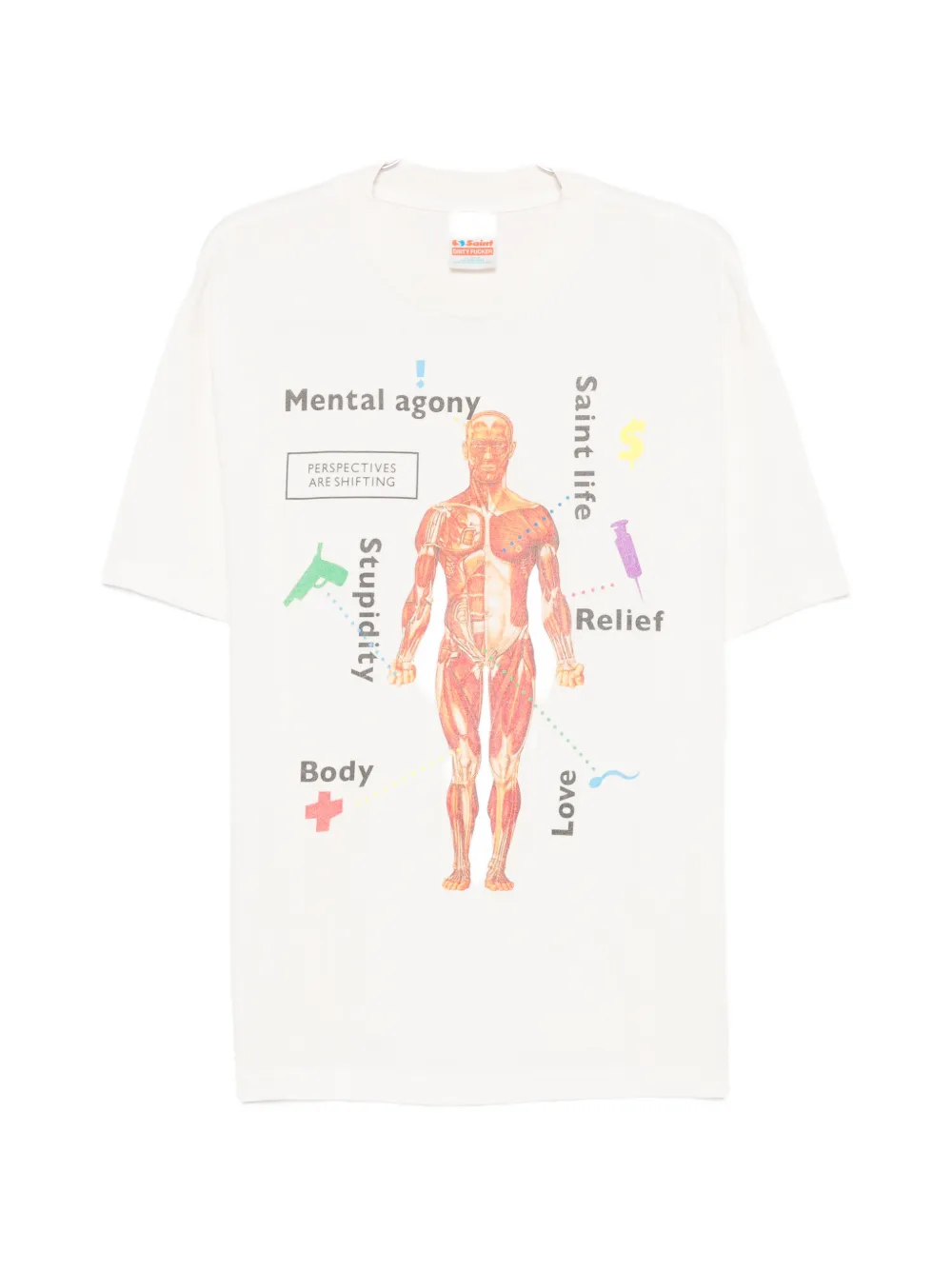 SAINT MXXXXXX graphic-print T-shirt - Bianco