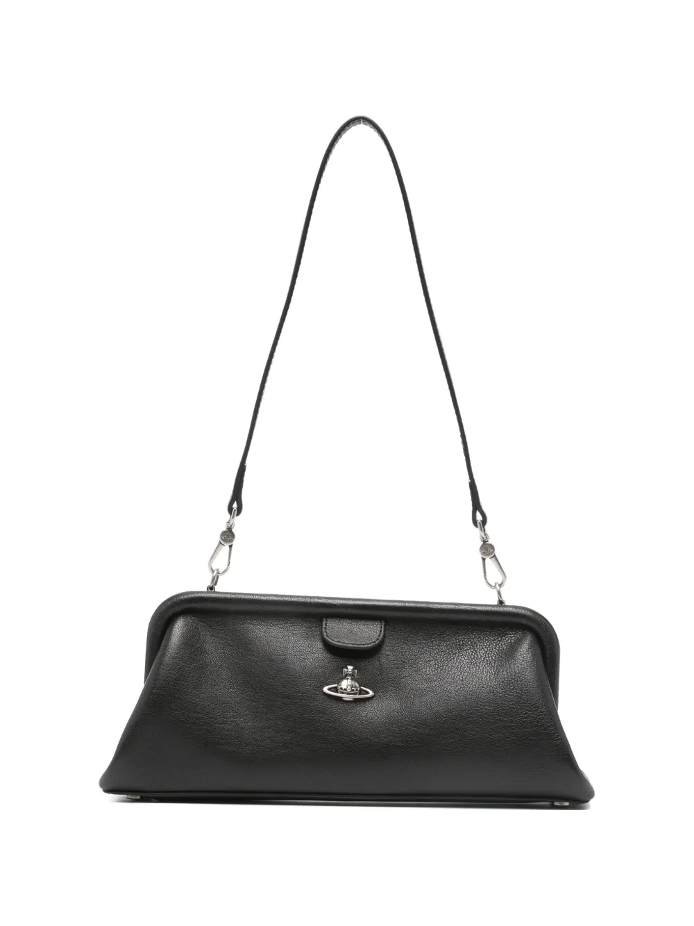 Vivienne Westwood Jane Orb-plaque grained-leather shoulder bag - Nero