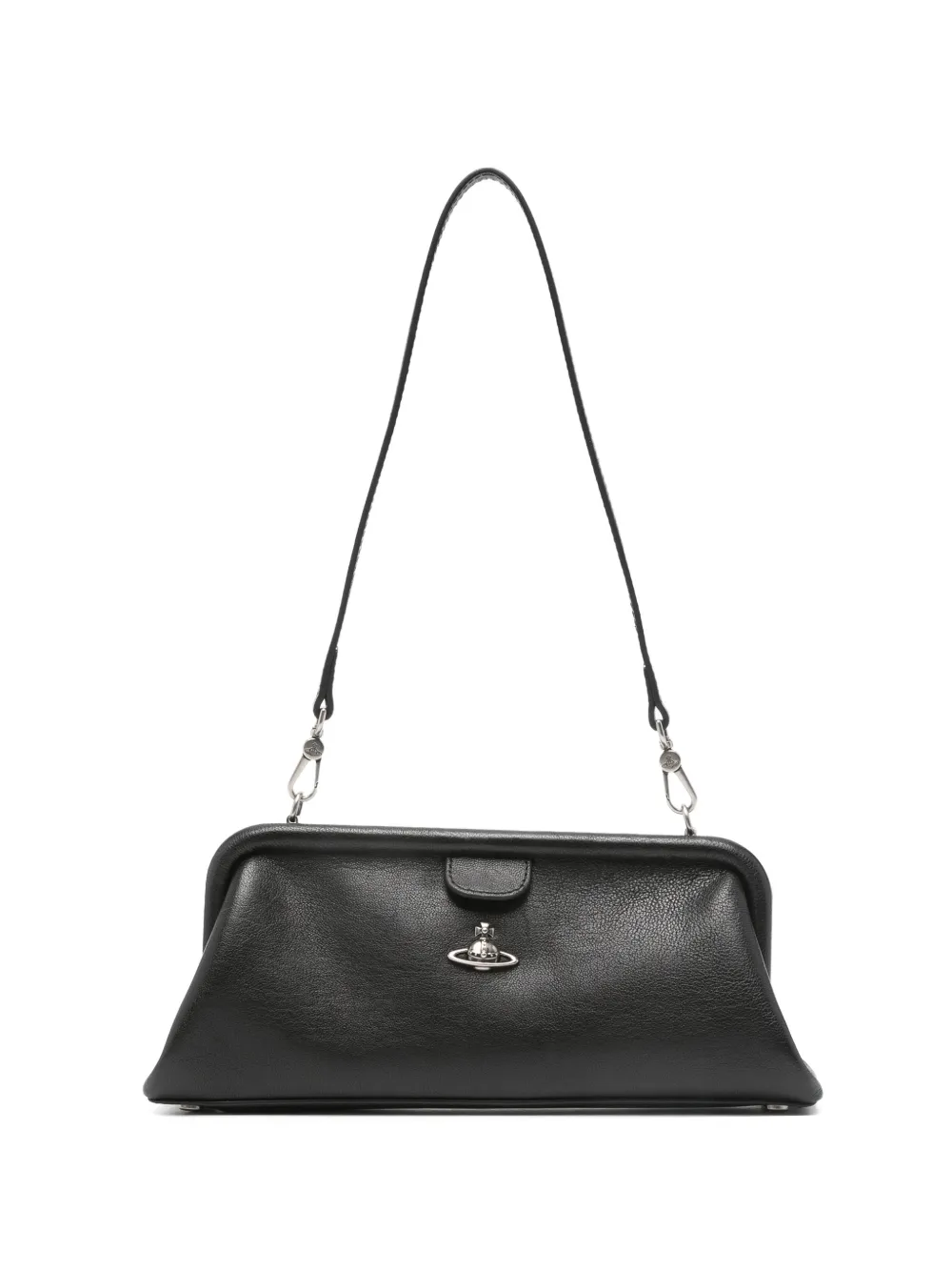 Vivienne Westwood Jane Orb-plaque grained-leather shoulder bag - Nero