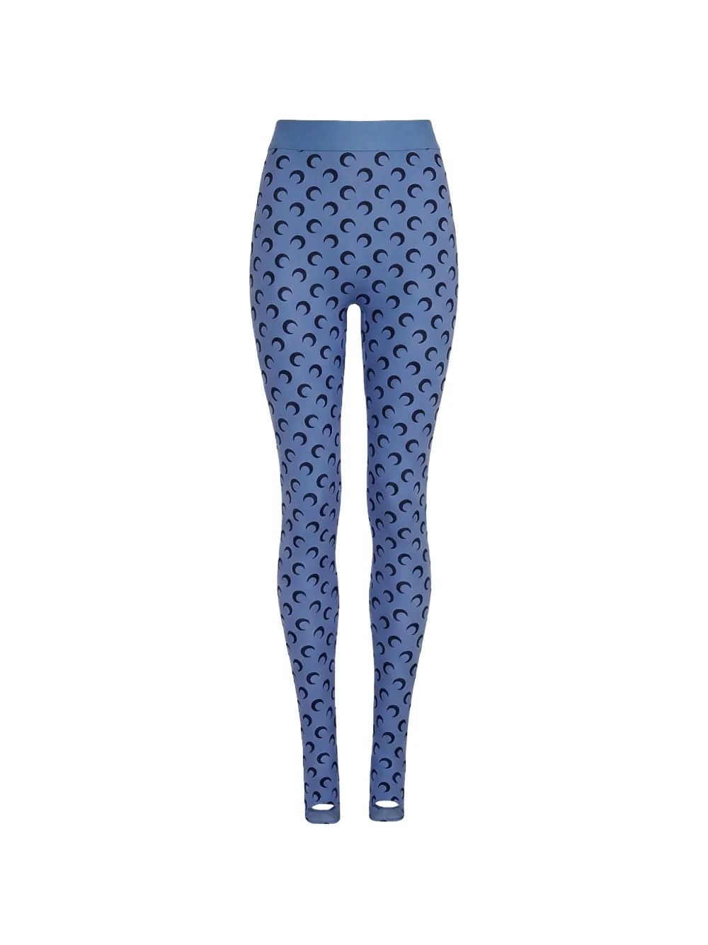 Marine Serre Moon-print jersey leggings - Blu