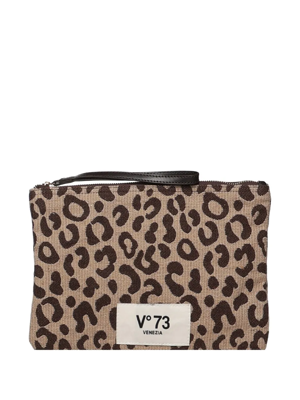 V°73 leopard-print make-up bag - Toni neutri