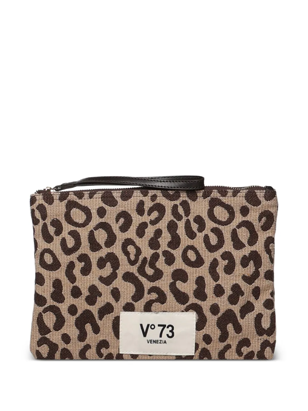 V°73 leopard-print make-up bag - Toni neutri