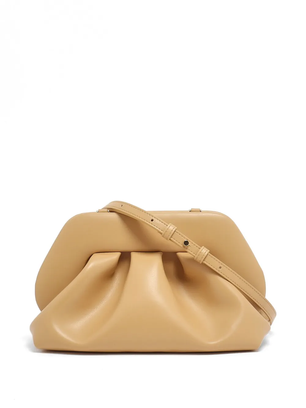 Themoirè Tia gathered clutch bag - Toni neutri