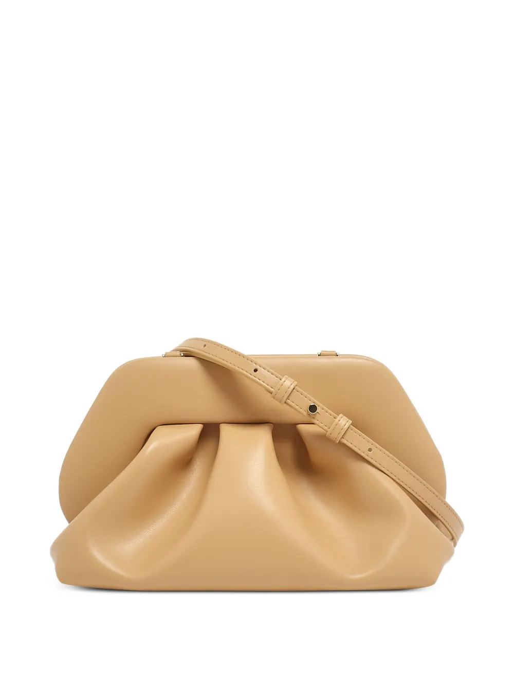 Themoirè Tia gathered clutch bag - Toni neutri
