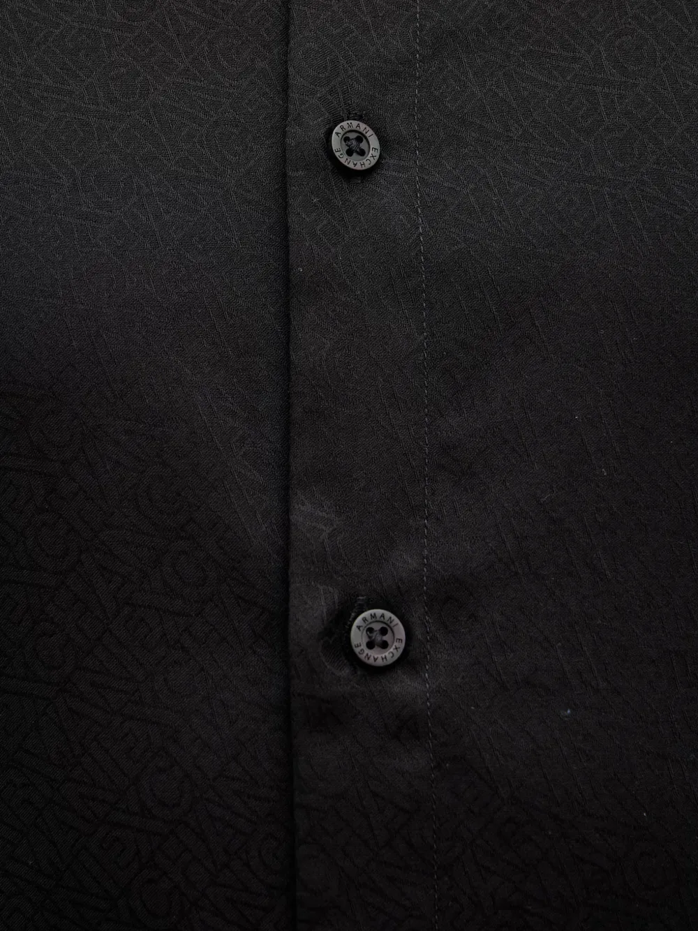 Armani Exchange Overhemd met logo-jacquard Zwart