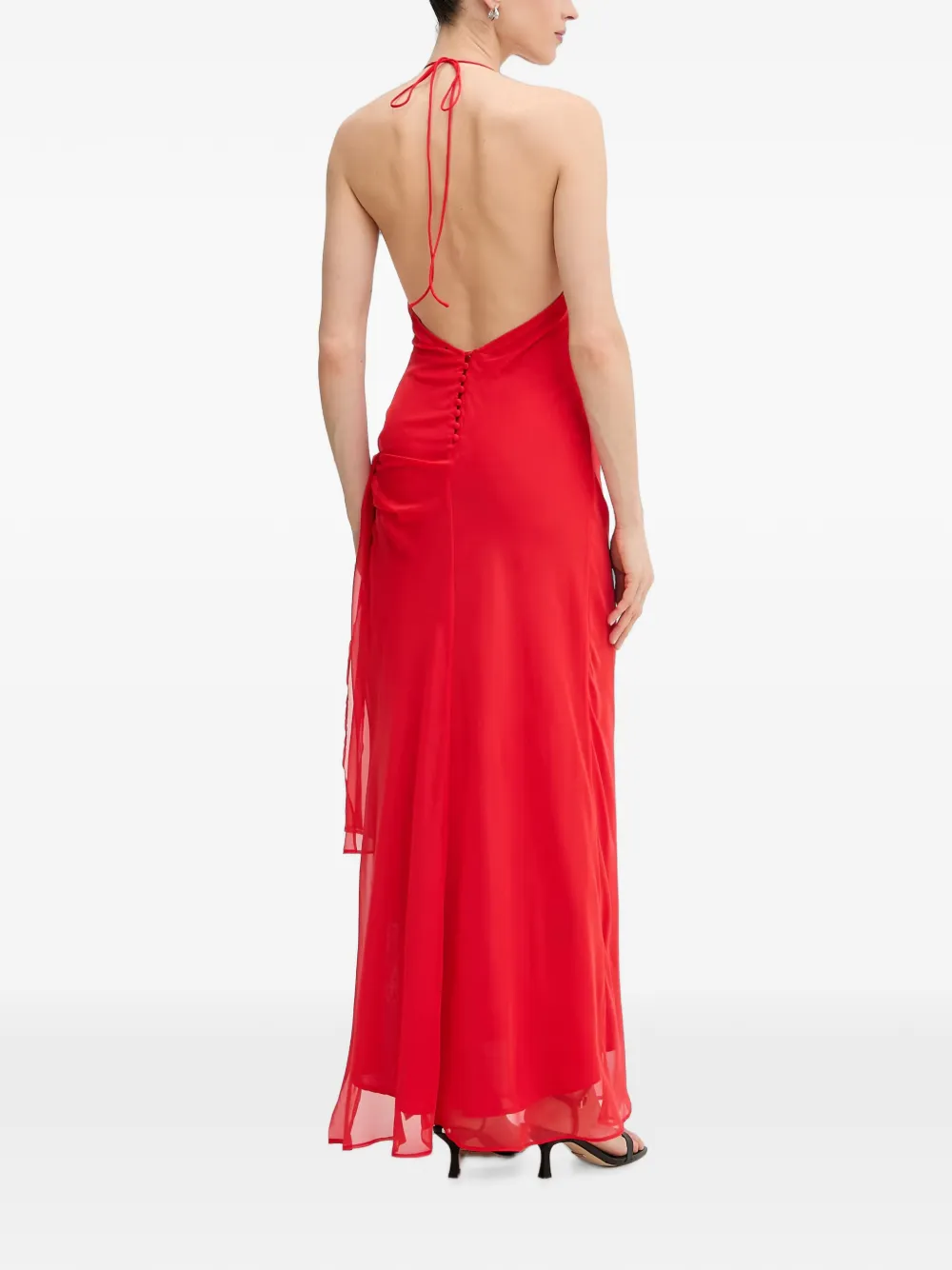 Bardot Cyrel halterjurk met uitgesneden details Rood