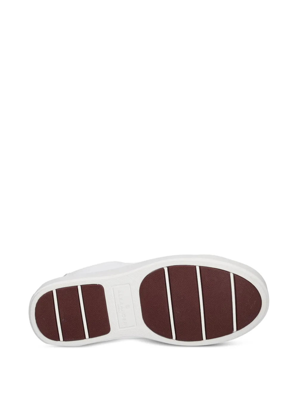 Alexander Smith London pebbled-leather platform sneakers Wit