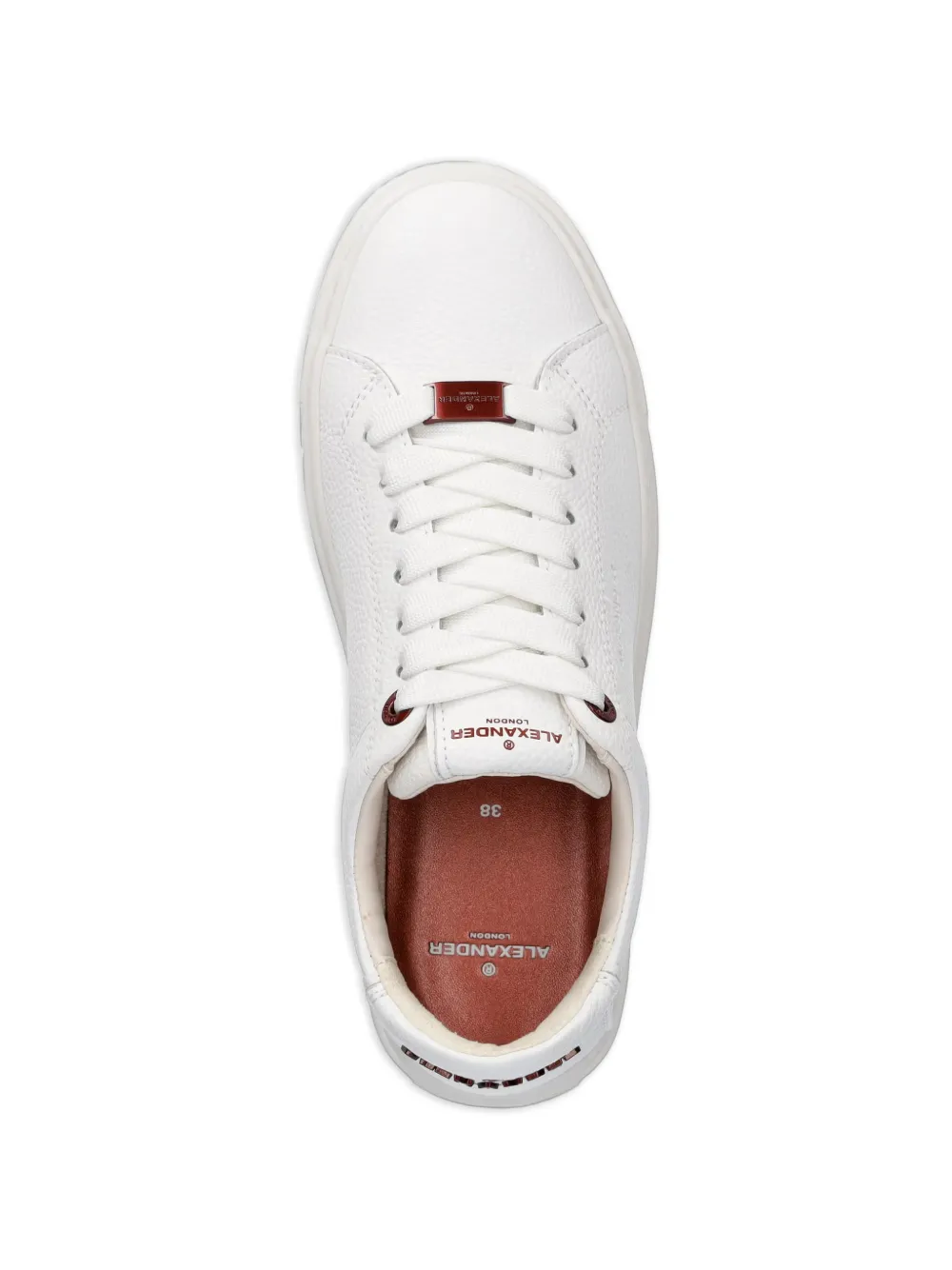 Alexander Smith London pebbled-leather platform sneakers Wit