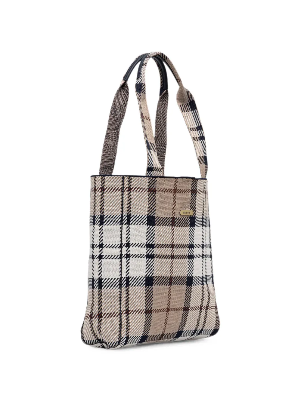 Barbour Layla shopper met tartan ruit Beige