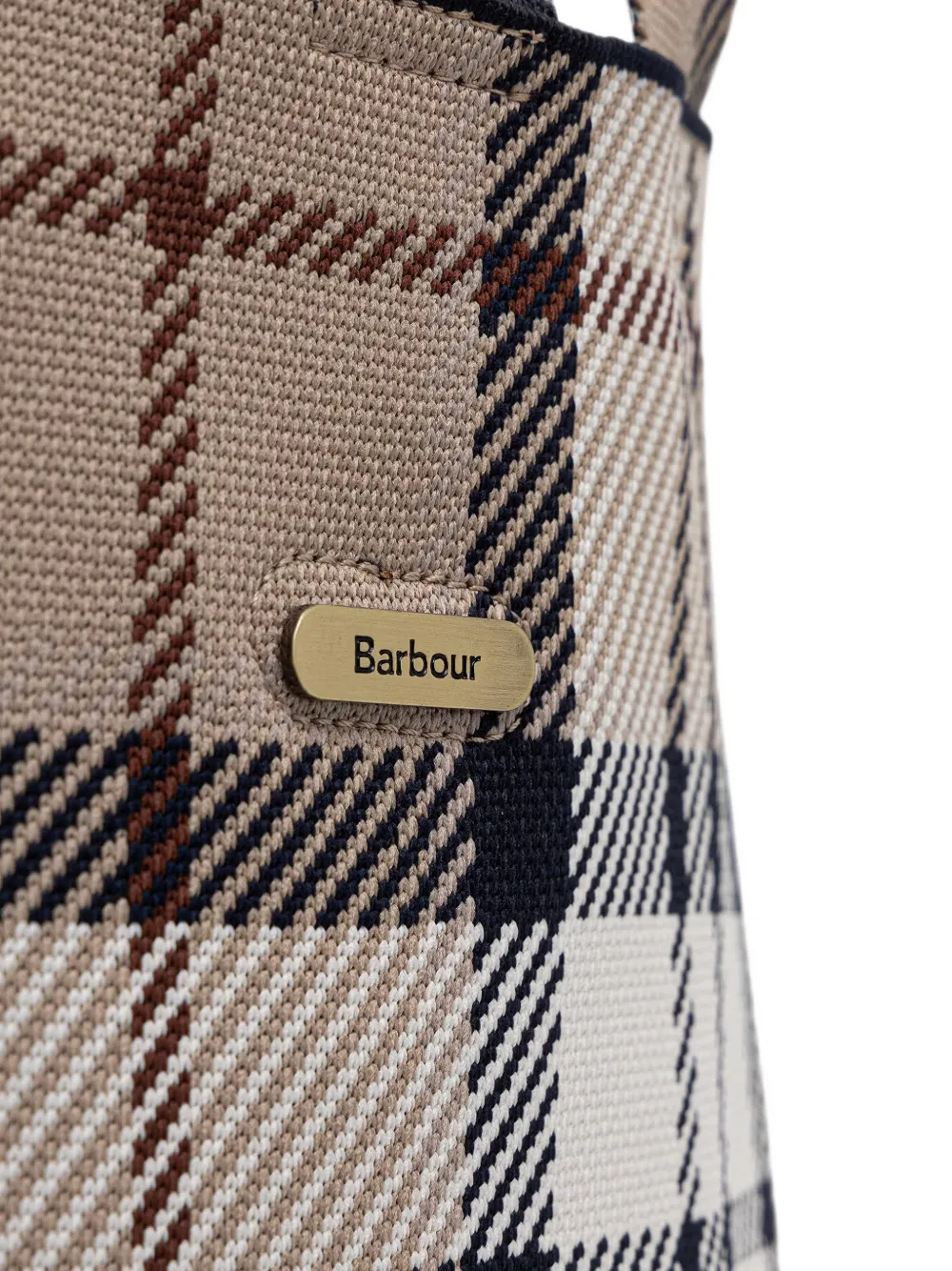 Barbour Layla shopper met tartan ruit Beige