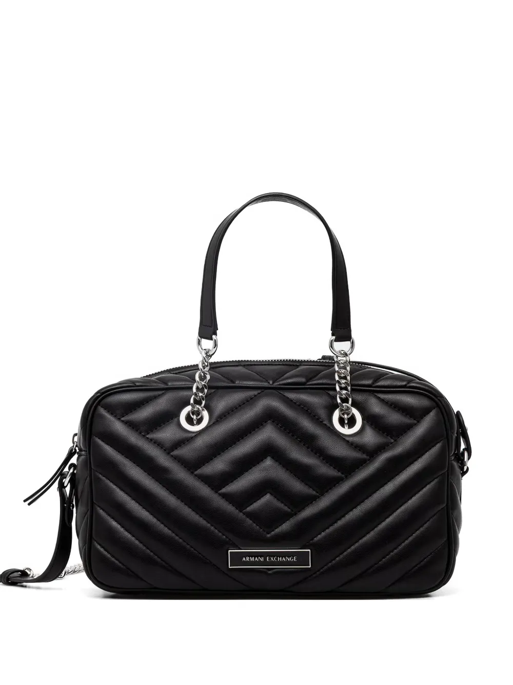 Armani Exchange quilted shoulder bag - Schwarz
