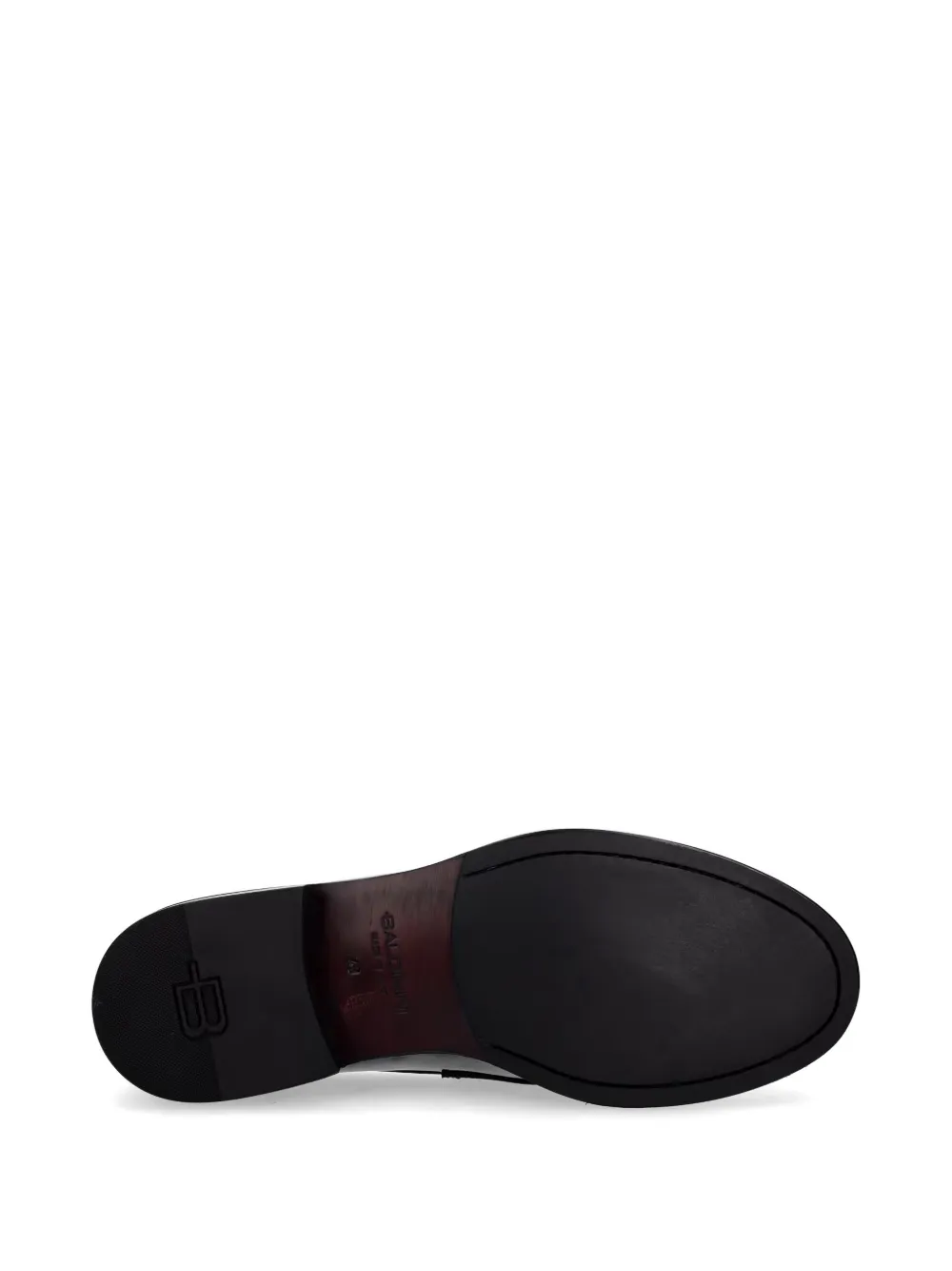 Baldinini Leren penny loafers Zwart