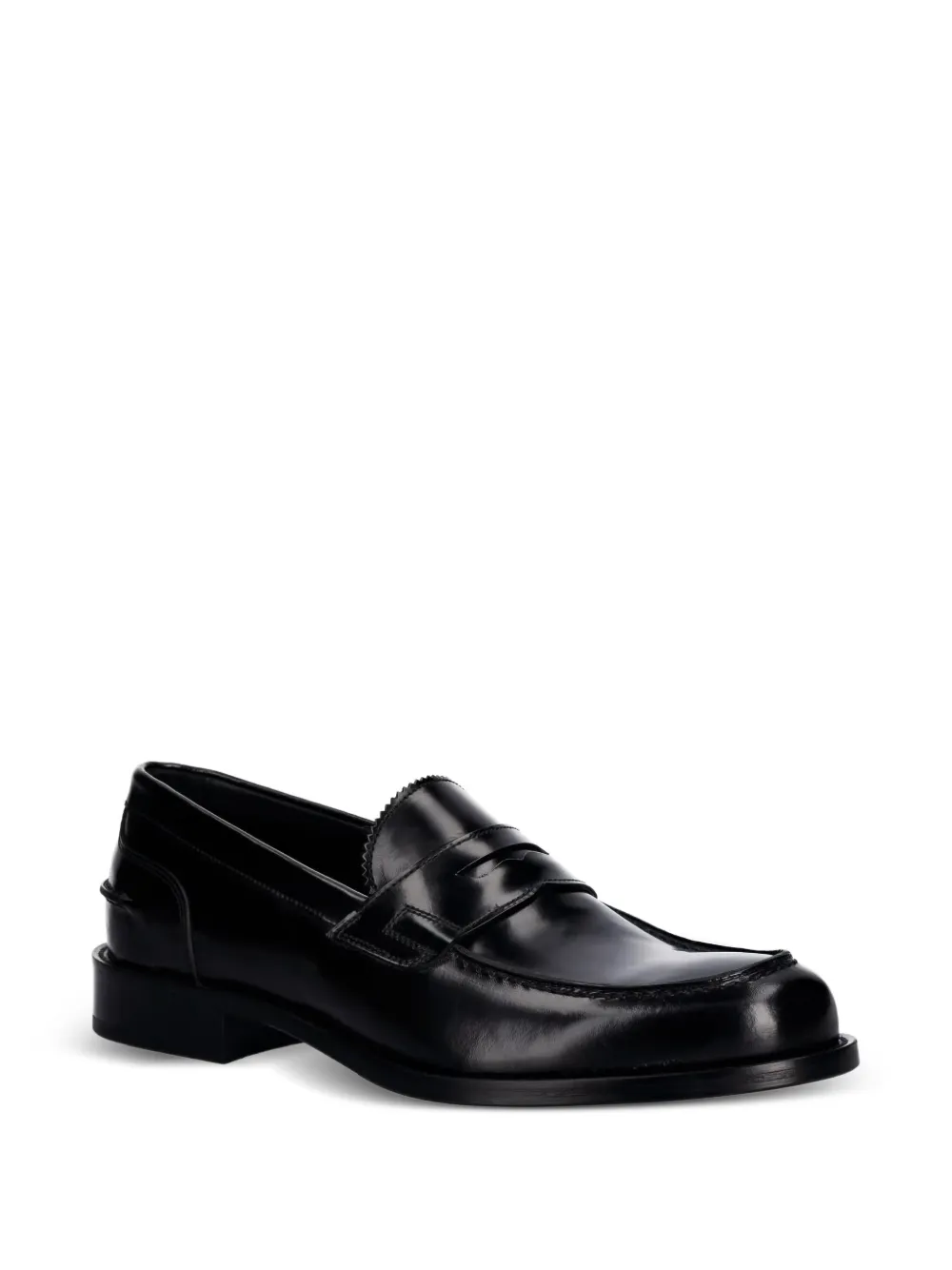 Baldinini Leren penny loafers Zwart