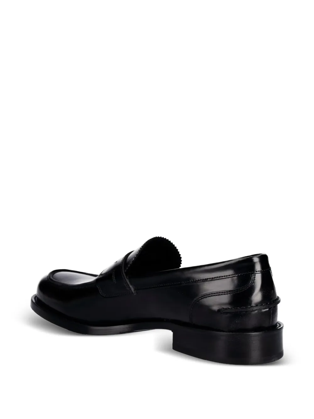 Baldinini Leren penny loafers Zwart