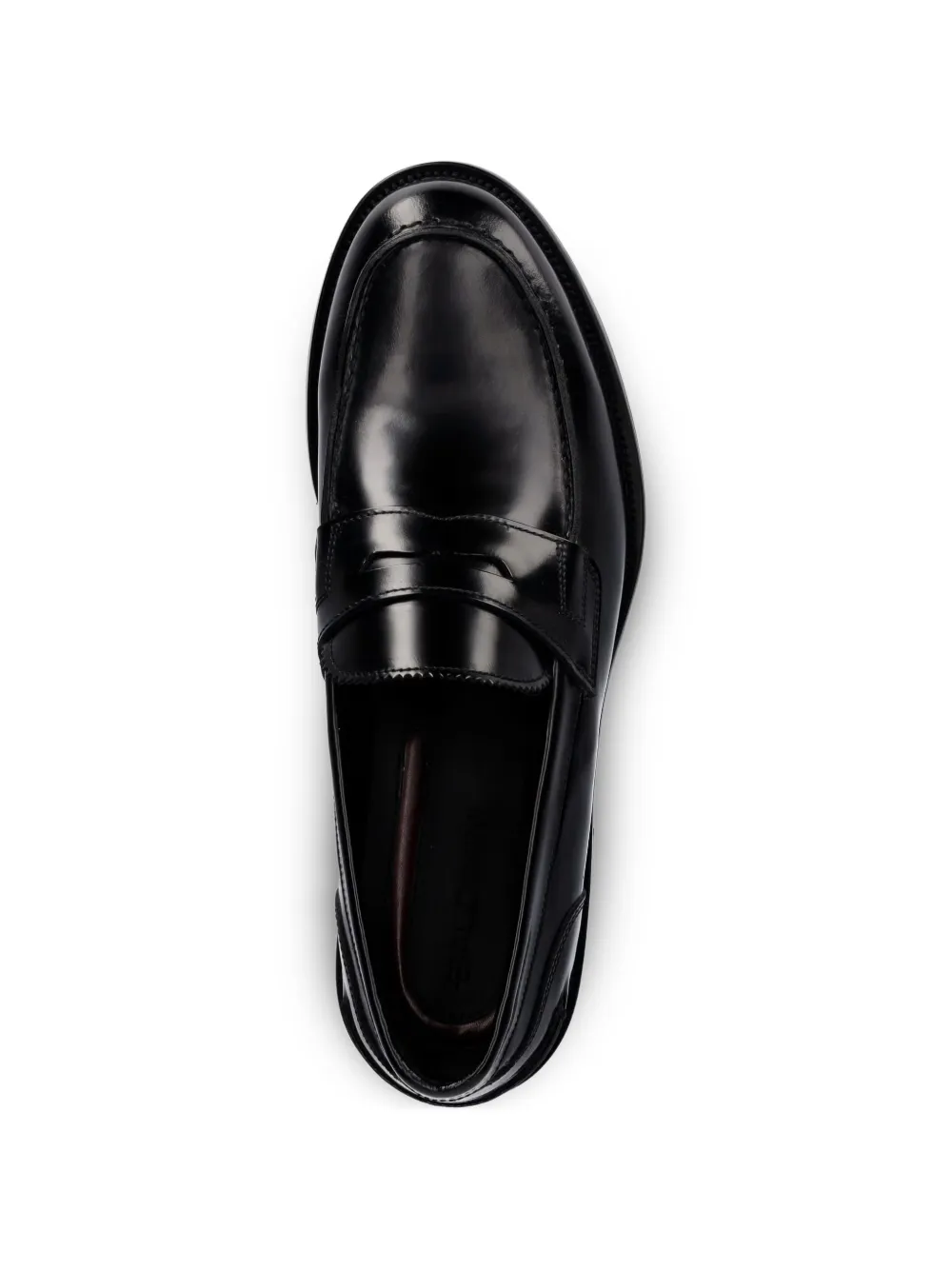 Baldinini Leren penny loafers Zwart