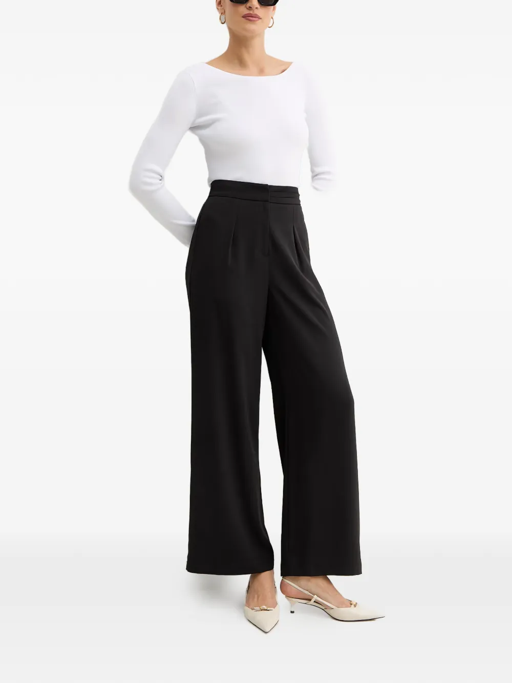 Armani Exchange Ribgebreide trui Wit