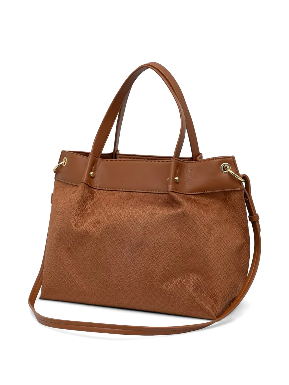 Armani Exchange Shopper met monogram-patroon en logodetails Bruin