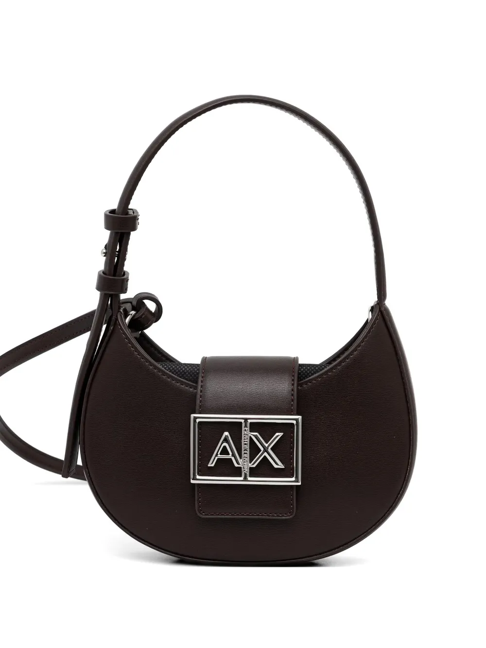 Armani Exchange mini logo-plaque crossbody bag - Marrone