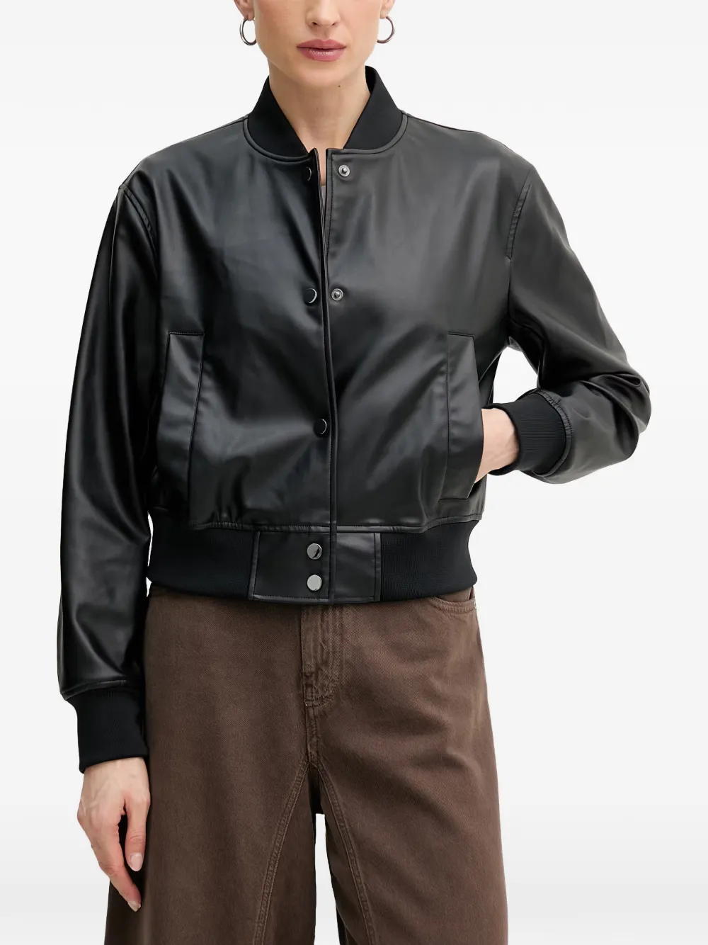 Armani Exchange logo-embossed bomber jacket - Nero