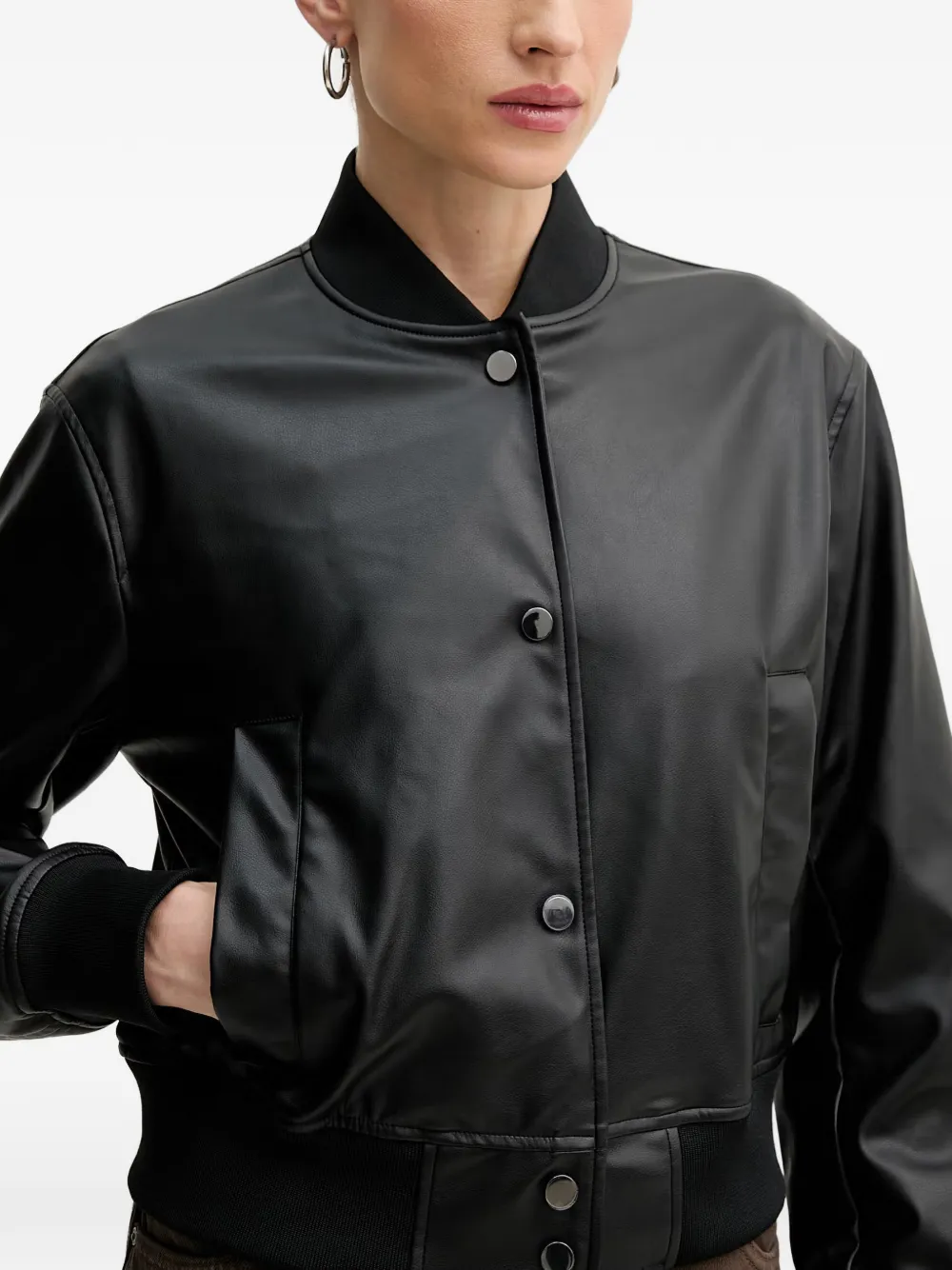 Armani Exchange Bomberjack met logo-reliëf Zwart