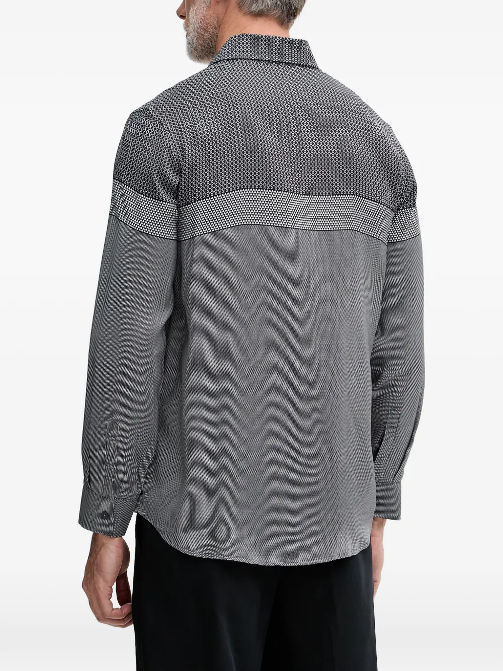 Armani Exchange Overhemd met geometrische print Grijs
