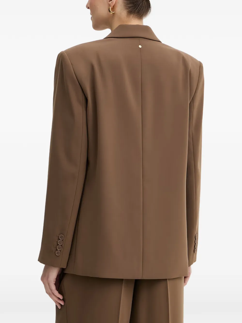 Armani Exchange Blazer met enkele rij knopen Bruin