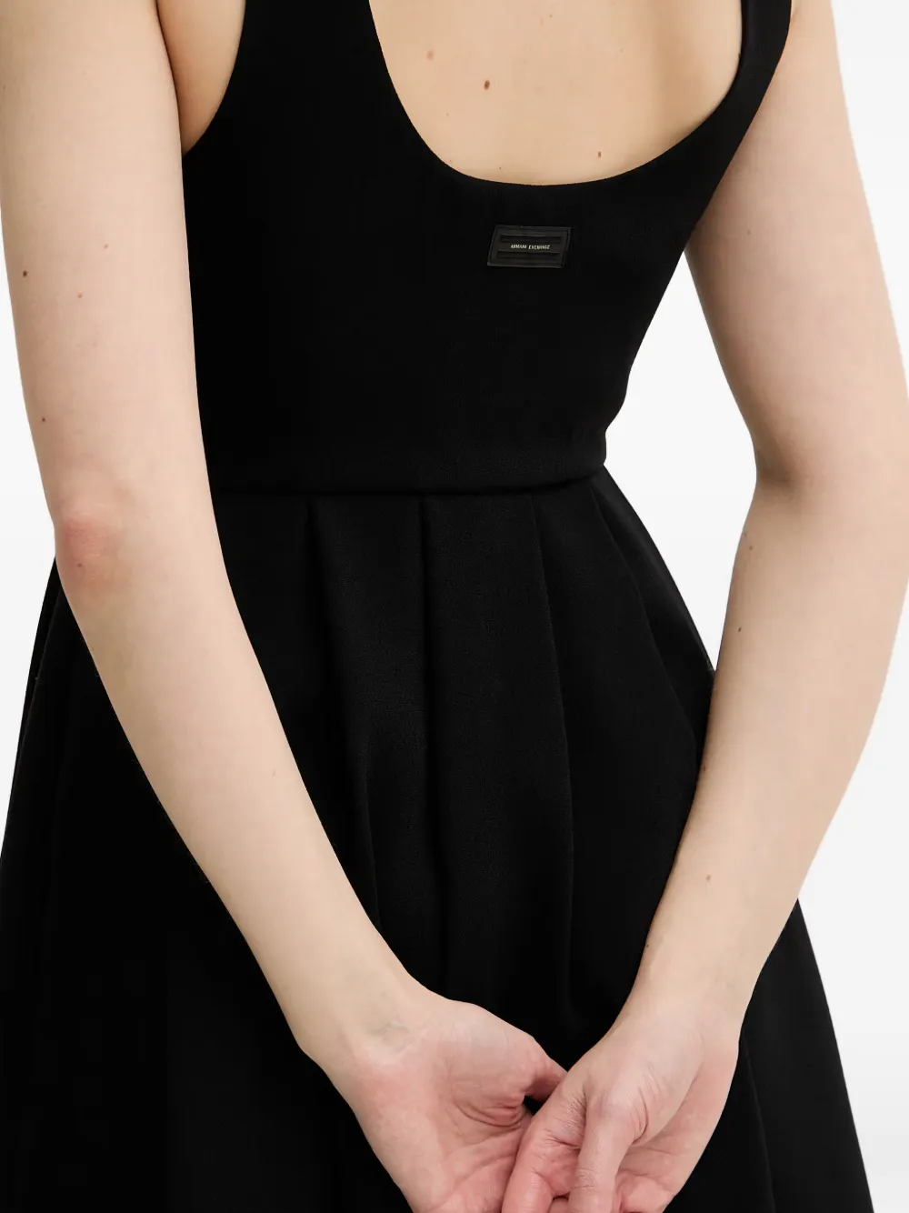 Armani Exchange Geplooide mini-jurk Zwart