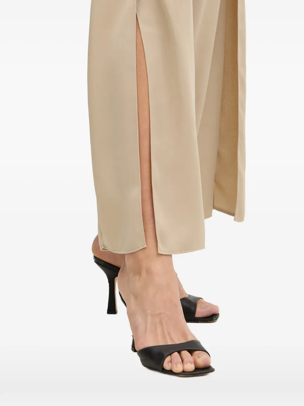 Armani Exchange Plooibroek met zijsplit Beige