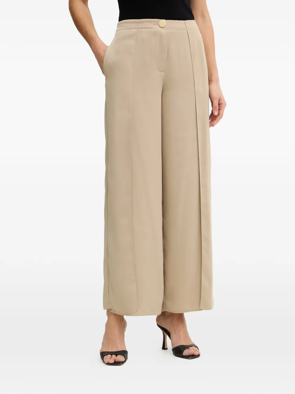 Armani Exchange side-slit pleated trousers - Toni neutri