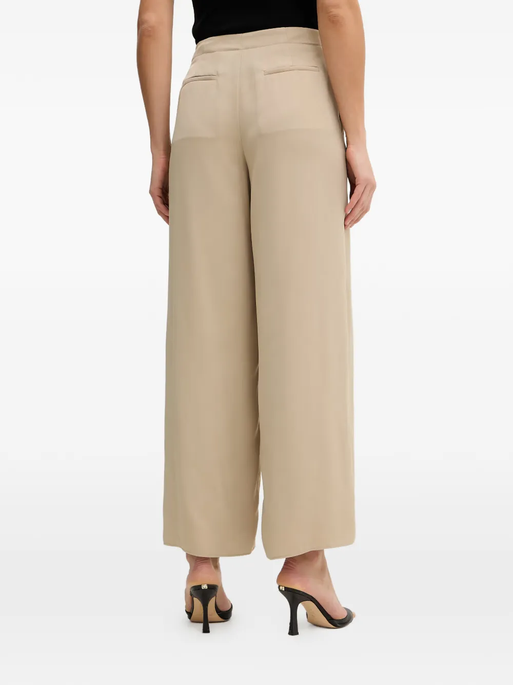Armani Exchange Plooibroek met zijsplit Beige