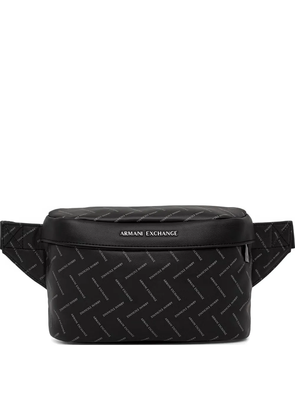 Armani Exchange all-over logo-print belt bag - Nero