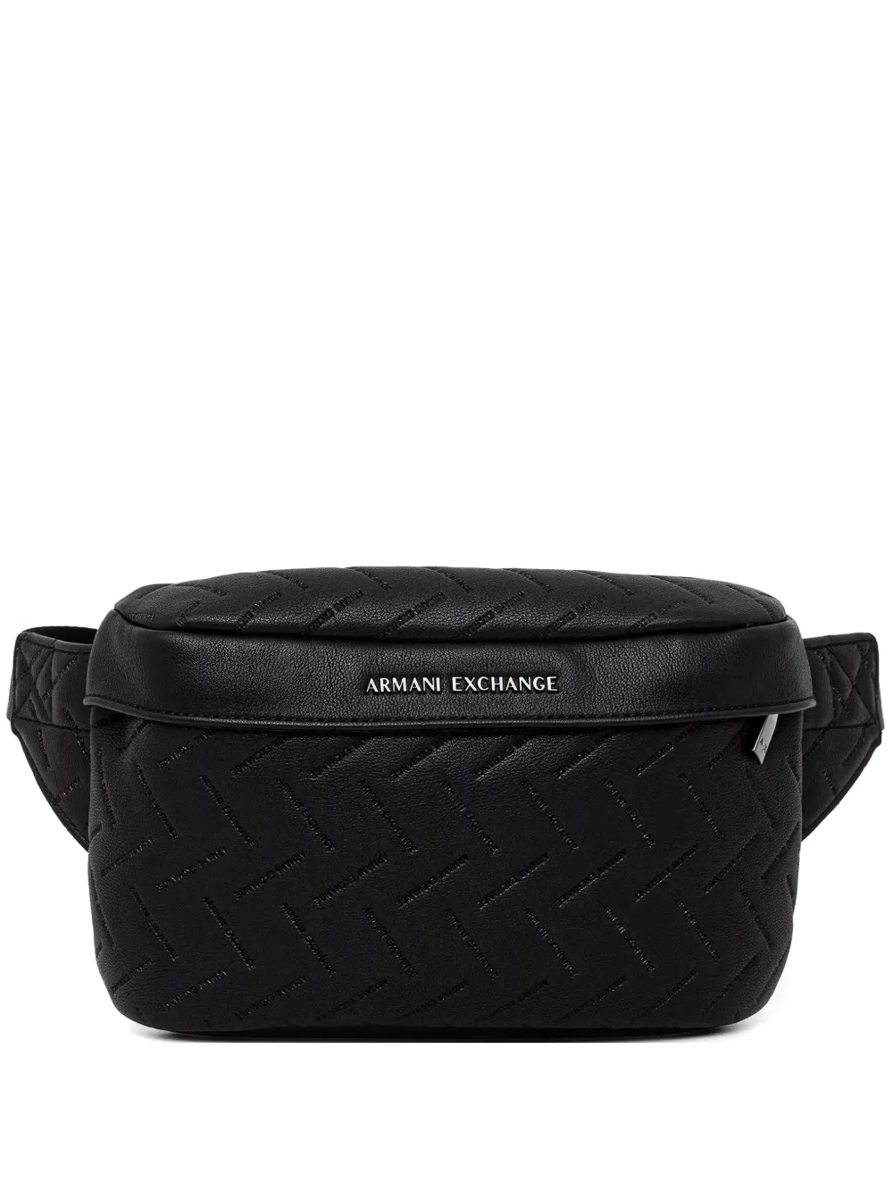 Armani Exchange logo-embossed quilted belt bag - Nero