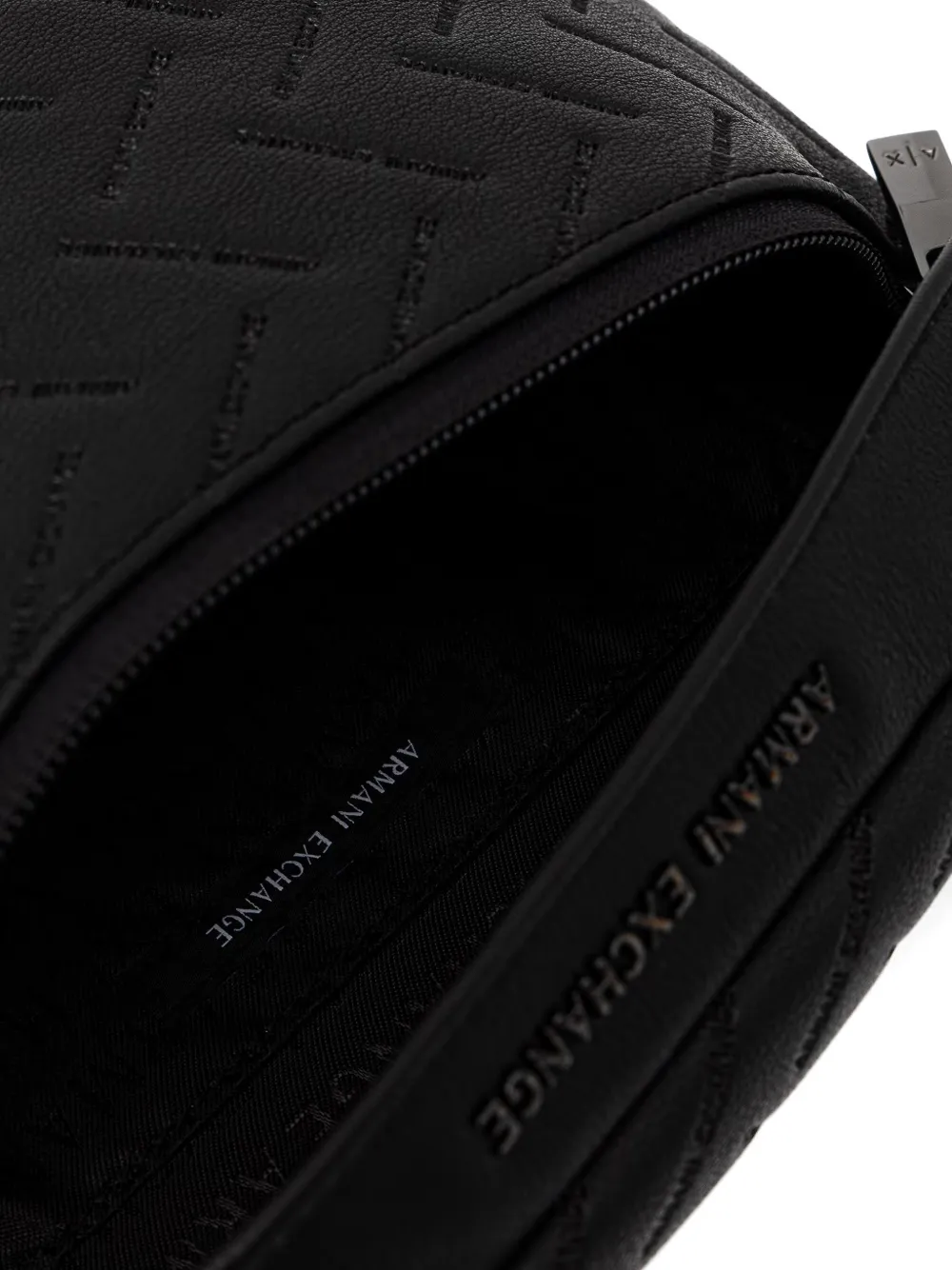 Armani Exchange Heuptas met logo-reliëf Zwart